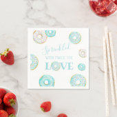 Blue Donut Baby Sprinkle papier Bord Servet (Insitu)