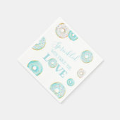 Blue Donut Baby Sprinkle papier Bord Servet (Hoek)