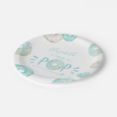 Blue Donut Baby Sprinkle Papieren Bordje (Gekanteld)