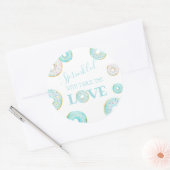 Blue Donut Baby Sprinkle Ronde Sticker (Envelop)