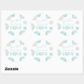 Blue Donut Baby Sprinkle Ronde Sticker (Vel)