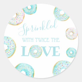 Blue Donut Baby Sprinkle Ronde Sticker