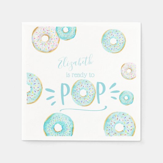 Blue Donut Baby Sprinkle Servet (Voorkant)