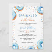 Blue Donut Baby Sprinkle Shower Invitation Kaart (Voorkant)