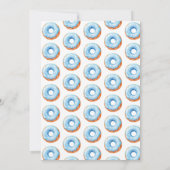 Blue Donut Baby Sprinkle Shower Invitation Kaart (Achterkant)