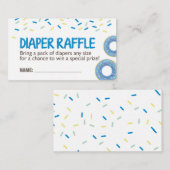 Blue Donut Luier Raffle Ticket Informatiekaartje (Voorkant / Achterkant)