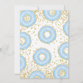 Blue Donut Oh Babies Twin Boys Baby shower Kaart (Achterkant)