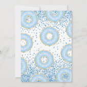 Blue Donut Oh Baby Boys Baby shower Kaart (Achterkant)