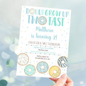 Blue Donut Second Birthday Kaart