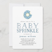 Blue Donut Sprinkles | Uitnodiging voor Baby Sprin (Voorkant)