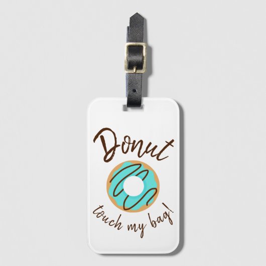 Blue Donut Touch Mijn Tas Bagagelabel (Voorkant (verticaal))