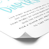 Blue Donuts Baby shower Late Night Luiers Spel Poster (Hoek)