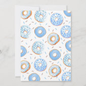 Blue Donuts Baby Sprinkle Baby shower Kaart (Achterkant)