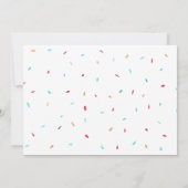 Blue Donuts Baby Sprinkle Bedankkaart (Achterkant)