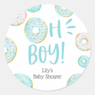 Blue Donuts Baby Sprinkle Ronde Sticker