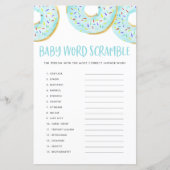 Blue Donuts Baby Word Scramble Baby shower Game (Voorkant)