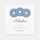 Blue Donuts Illustration Baby shower Sprinkle Servet (Voorkant)