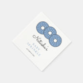 Blue Donuts Illustration Baby shower Sprinkle Servet (Hoek)