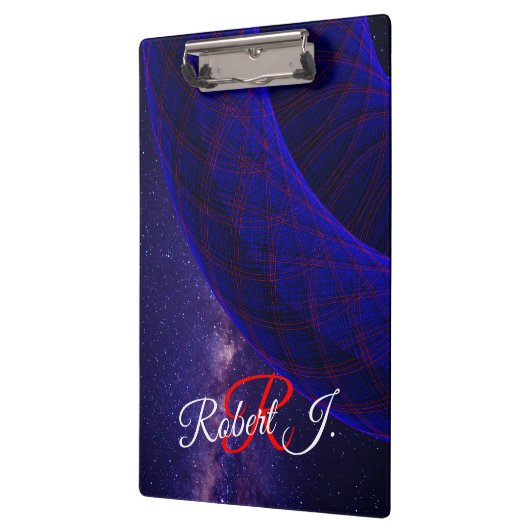 Blue Donuts In Outer Space Geometric Clipboard Klembord (Links)