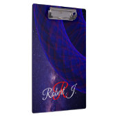 Blue Donuts In Outer Space Geometric Clipboard Klembord (Rechts)