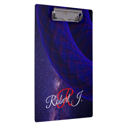 Blue Donuts In Outer Space Geometric Clipboard Klembord (Rechts)