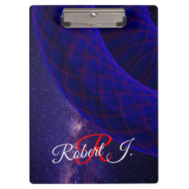 Blue Donuts In Outer Space Geometric Clipboard Klembord