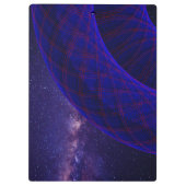 Blue Donuts In Outer Space Geometric Clipboard Klembord (Achterkant)