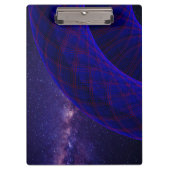 Blue Donuts In Outer Space Geometric Clipboard Klembord (Voorkant)