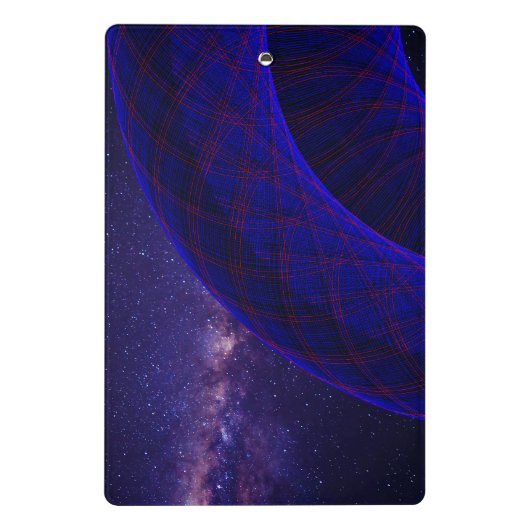 Blue Donuts In Outer Space Mini Clipboard Mini Klembord (Achterkant)