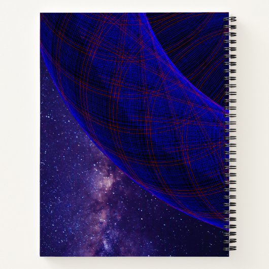 Blue Donuts In Outer Space Spiral Notebook Notitieboek (Achterkant)