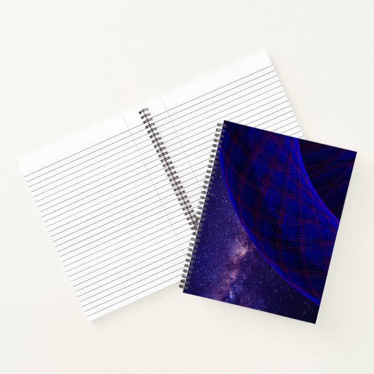 Blue Donuts In Outer Space Spiral Notebook Notitieboek (Binnen)