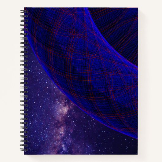 Blue Donuts In Outer Space Spiral Notebook Notitieboek (Voorkant)
