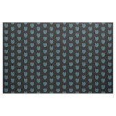 Blue Doodle Heart Patroon Stof (Fat Quarter)