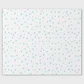 Blue Doodle Hearts Pattern Matching Baby shower Cadeaupapier (Vlak)