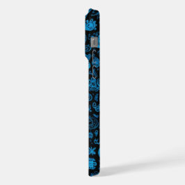 Blue Doodles iphone 15 pro max hoesje