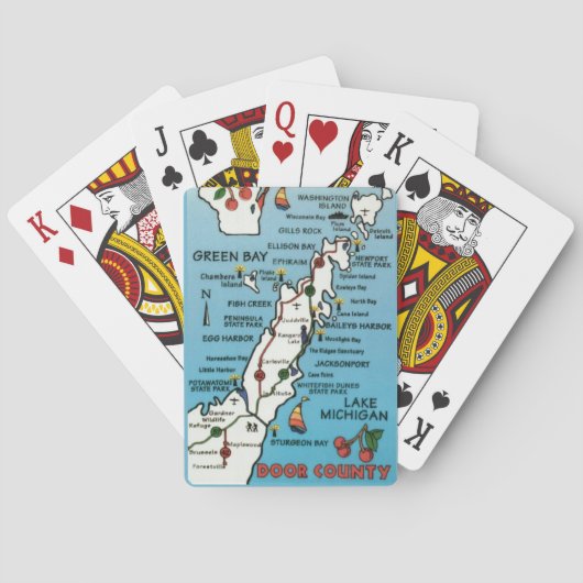 Blue Door County speelkaarten (Achterkant)