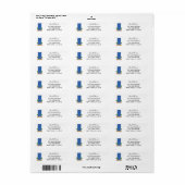 Blue Door Return Address Etiket (Full Sheet)