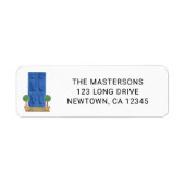 Blue Door Return Address Etiket (Voorkant)