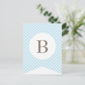 Blue Dot Baby Boy Party Flag Bunting Banner Briefkaart (Staand voorkant)