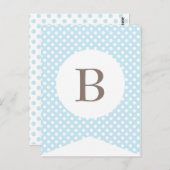 Blue Dot Baby Boy Party Flag Bunting Banner Briefkaart (Voorkant / Achterkant)