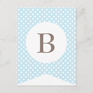 Blue Dot Baby Boy Party Flag Bunting Banner Briefkaart