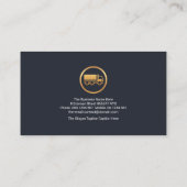 Blue Dot City Moving Gold Cargo Logistic Mover Visitekaartje (Achterkant)