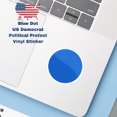 Blue Dot-demonstratie tegen Trump door Amerikaanse Sticker