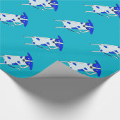 Blue Dot Dog Cadeaupapier (Hoek)