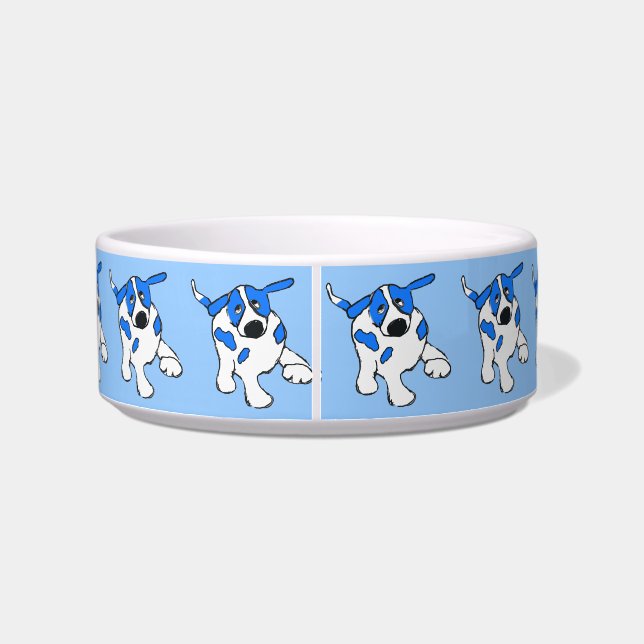 Blue Dot Dog Voerbakje (Achterkant)