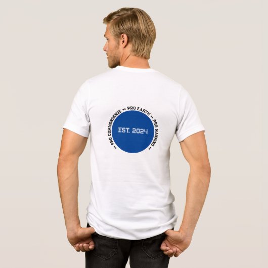 Blue Dot Election Bella+Canvas Tri-blend T-shirt (Achterkant volledig)