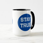 Blue Dot Election Black and White Coffee Mok (Voorkant rechts)