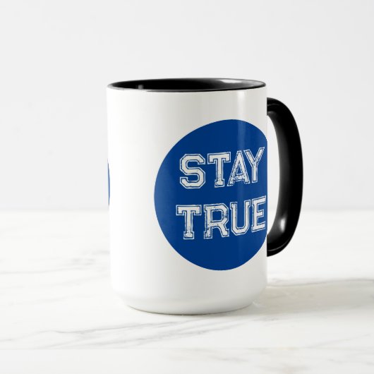 Blue Dot Election Black and White Coffee Mok (Voorkant rechts)