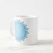 Blue Dot Mandala Koffie Mok (Voorkant links)
