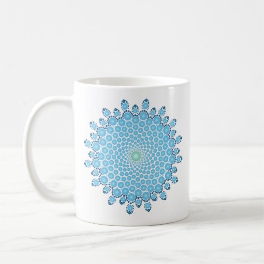 Blue Dot Mandala Koffie Mok (Links)